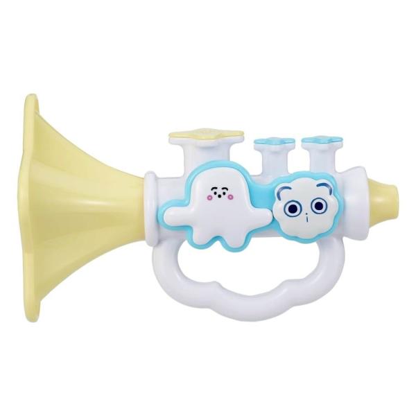 民放初の赤ちゃん向け番組『シナぷしゅ』より、「シナぷしゅ　ぷしゅぷしゅとそらのライオンおほしさまラッパ」が新登場！吹いても吸っても音が鳴る♪赤ちゃんがストレスなく楽しめるラッパのおもちゃです。ぷしゅぷしゅとそらのライオンが仲良く並んだデザイ...