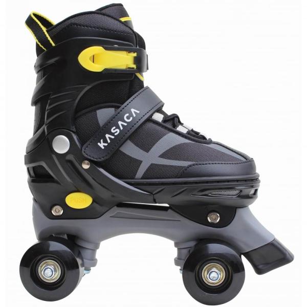 , トイザらス限定ローラースケート。ボタン1つで簡単にサイズの調整ができる、ローラースケート！（商品特長）・装着を補助するストラップ・簡単に装着でき、安全性の高いバックル・しっかりとホールドするマジックテープ付きベルト・ボタン1つでサイズを...