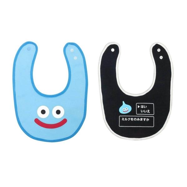 ,, 「ドラクエベビー＆キッズ　2枚組スタイ　スライム」親子ではじめての冒険！「ドラクエベビー＆キッズ」より、新作のベビーウェア・キッズウェアが登場です。スライムの顔がデザインされたインパクトのあるスタイと、メッセージウィンドウとコマンドウ...