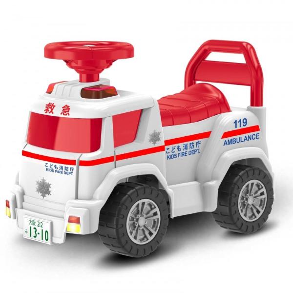 足けり乗用玩具 救急搬送！ メディカル救急車 クラクション 1歳 2歳 乗り物 足こぎ 赤 白  室内 子供用 トイザらス限定