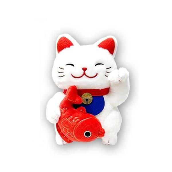 福招き猫のニャン吉弐 STニャ太郎（めで鯛） ぬいぐるみ 全長約15cm