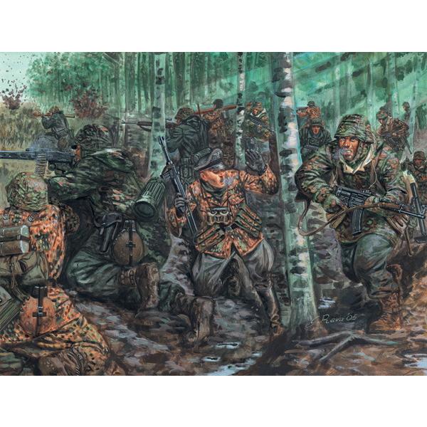イタレリ 1/72 WW.II ドイツ武装親衛隊フィギュア プラモデル IT6068