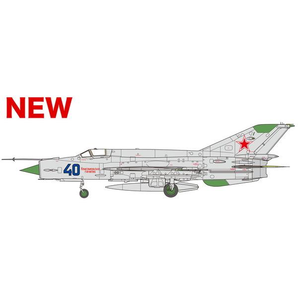プラッツ 1/48 MiG-21 bis フィッシュベッド L ブルー 40 プラモデル