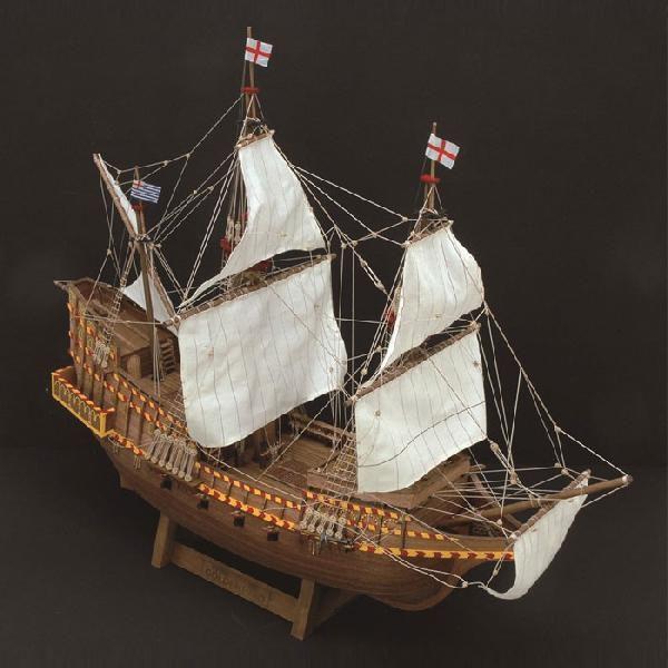 ウッディジョー 1/50 木製帆船模型 ゴールデンハインド (模型 ウッディジョー 1/50 木製帆船模型 ゴールデンハインド (模型