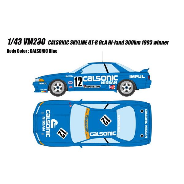 VISION 1/43 カルソニック スカイライン GT-R Gr.A ハイランド 300km