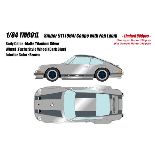 Titan64 1/64 シンガー 911(964) クーペ マットチタニウムシルバー