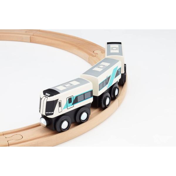 moku TRAIN　東武500系 リバティ　3両セット　木製玩具 木製おもちゃ 木製レール