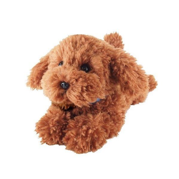 他サイト： ひざわんこ トイプードル ブラウン ぬいぐるみ 犬 動物 アニマル 全長37cmの商品画像