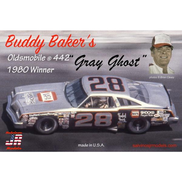 サルビノスJRモデルズ 1/25 NASCAR 1980 オールズモビル442 グレイ・ゴースト デイトナ500ウイナー #28 バディ・ベイカー BBO1980D 送料無料