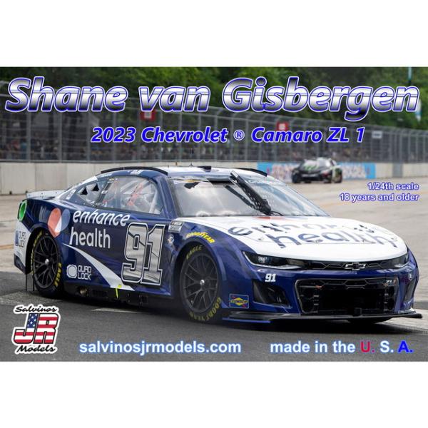 サルビノスJRモデルズ 1/24 シェーン・ヴァン・ギスバーゲン #91 エンハンス・ヘルス シボレー カマロ NASCAR 2023 プラモデル THC2023SVG 送料無料