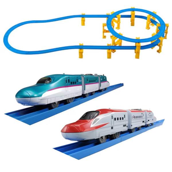 【11点セット】プラレール 坂レールを使ってみよう！セット+E5系はやぶさE6系こまち車両セット 送料無料