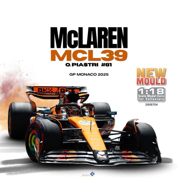 SOLIDO 1/18 マクラーレン MCL39 モナコGP 2025 #81 O.ピアストリ 完成品ダイキャストミニカー S1818704 送料無料
