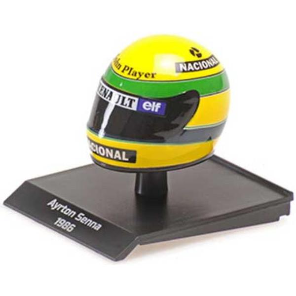 アイルトン・セナ　フィギュア　ヘルメット　ストラップ MINICHAMPS 1/10 ヘルメット アイルトン・セナ 1986 完成品 540388612