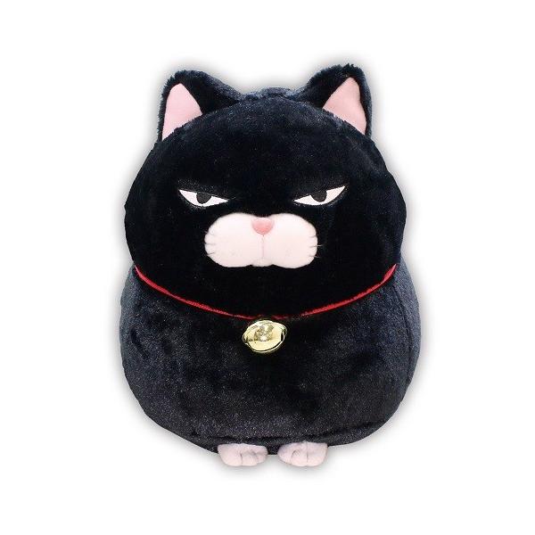 ひげまんじゅうBIG 黒豆 ぬいぐるみ 高さ約30cm 700993 猫 ギフト 送料