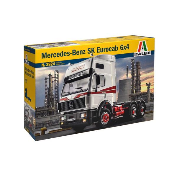 イタレリ 1/24 MB SK ユーロキャブ 6x4 トラクターヘッド プラモデル 