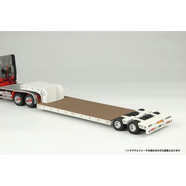 プラッツ 1/50 16輪 中低床重量物運搬用トレーラ ホワイト 完成品