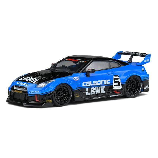 CALSONIC GT-R 1/43ミニカーセット SOLIDO 1/43 日産 GT-R R35 LB シルエット CALSONIC ブルー 完成品ダイ