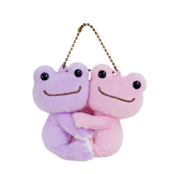 かえるのピクルス ハグＭＣ パープル＆ピンク ぬいぐるみマスコット 高さ約8cm 定形外郵便送料無料