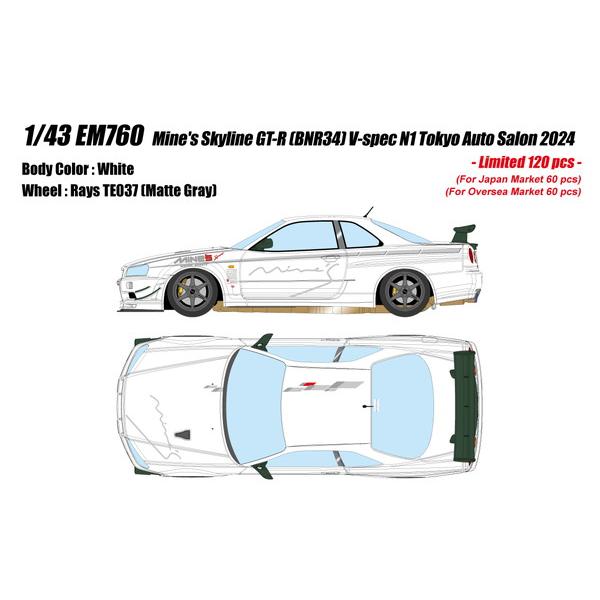 EIDOLON 1/43 マインズ スカイライン GT-R (BNR34) V-spec N1 東京