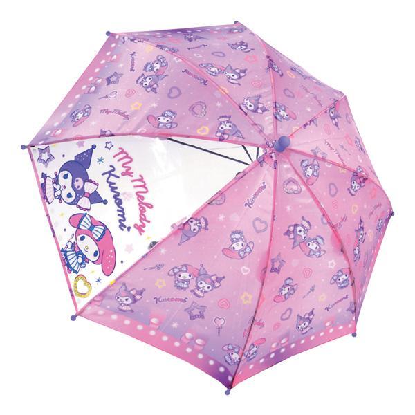 マイメロディ＆クロミ 傘 アイドル キッズ 45cm ジャンプ傘 ワンタッチ