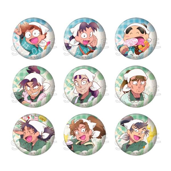 2026年2月下旬発売予定 忍たま乱太郎 缶バッジ -スイーツ作りの段- 9個