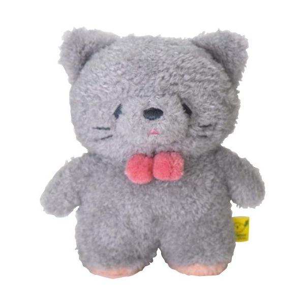 ふわふわ たっとん ぬいぐるみ S ねこ グレー 高さ15cm 定形外