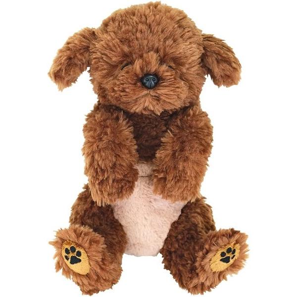 ひざわんこ すやすや ぬいぐるみ トイプードル BR 高さ約38cm P-8372