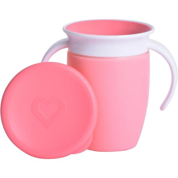 他サイト： ハンドル付きミラクルカップ　ピンク　(munchkin マンチキン ベビーマグ コップ飲み 練習 漏れにくい こぼれにくい)　送料無料の商品画像