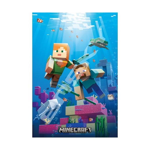 WO\[pY 300s[X A[gNX^WO\[pY MINECRAFT  }CNtg Aquatic 26×38cm 300-AC052@