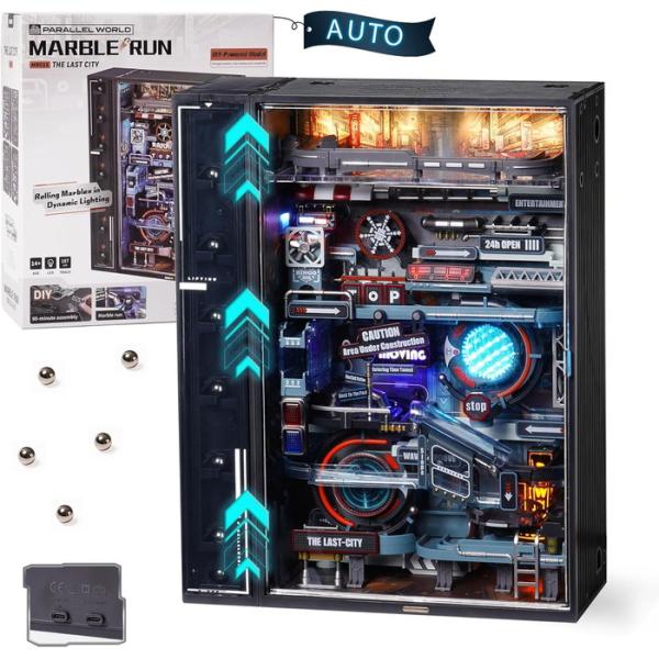 パラレルワールド ラストシティー DIY 組立て おしゃれ インテリア 立体パズル 3Dパズル 電動 マーブルラン 送料無料