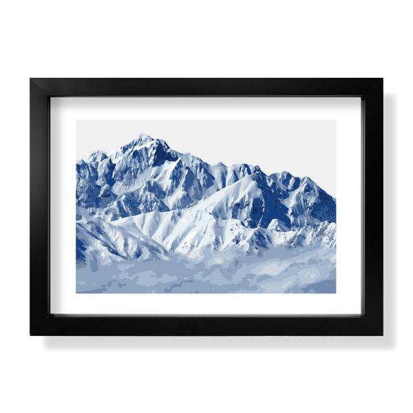 剣岳　絵 剣岳 剱岳 ポスター A4 イラスト 山 登山 アウトドア 額なし