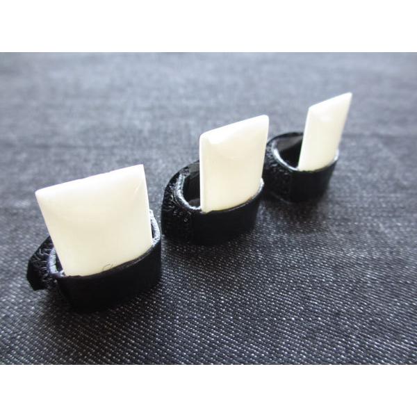 生田流 プラスチック琴爪 大+マジックテープ式爪輪セット 練習・入門用