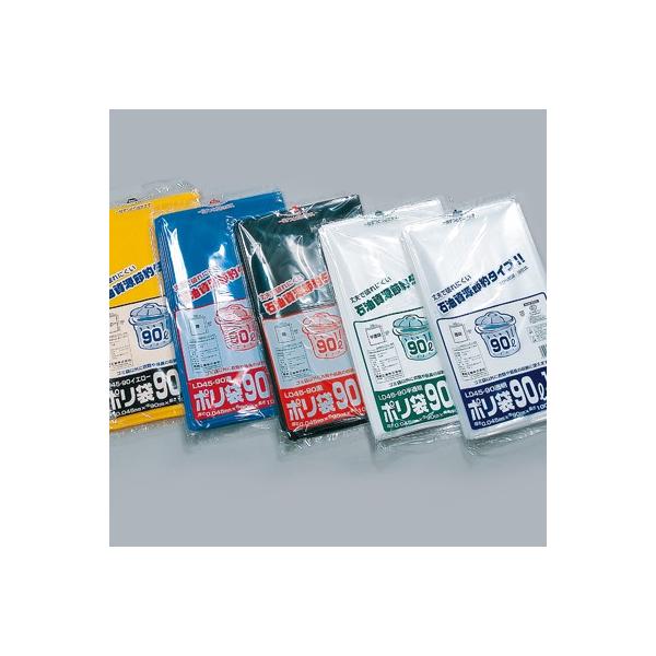 福助工業 業務用ポリ袋（90L） LD35-90 黒 （200枚）厚み0.035×巾900×長さ1,000mm