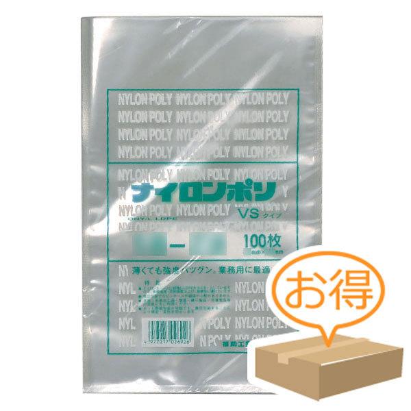 福助工業 ナイロンポリ VSタイプ規格袋 34-48 （1000枚）巾340×長さ
