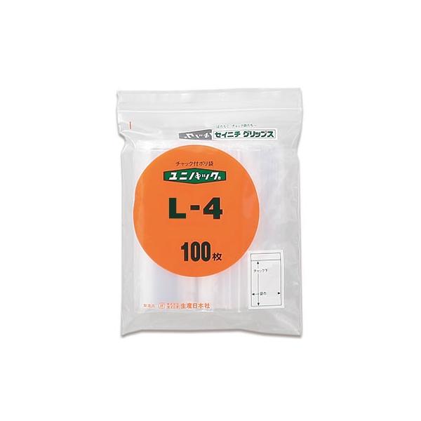 セイニチ ユニパック  0.04タイプ L-4（1ケース800枚）巾340×チャック下480×厚み0.04(mm)