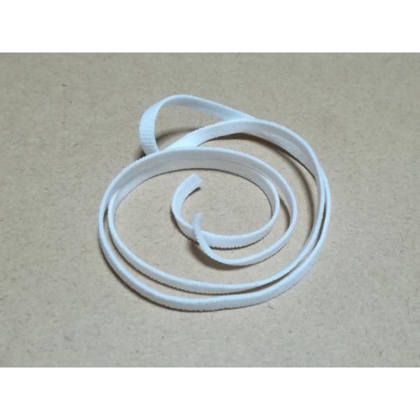 マスク平ゴムカラー：オフホワイトサイズ：約5.0mm×60cm材質：ポリエステル、ポリウレタン伸び率：3.2倍製造国：日本製