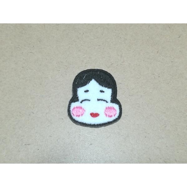 福女刺繍ワッペン/選べるサイズ/節分・冬