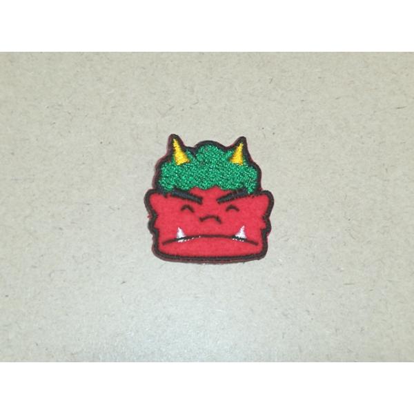 赤鬼親父の刺繍ワッペン/選べるサイズ/節分・冬