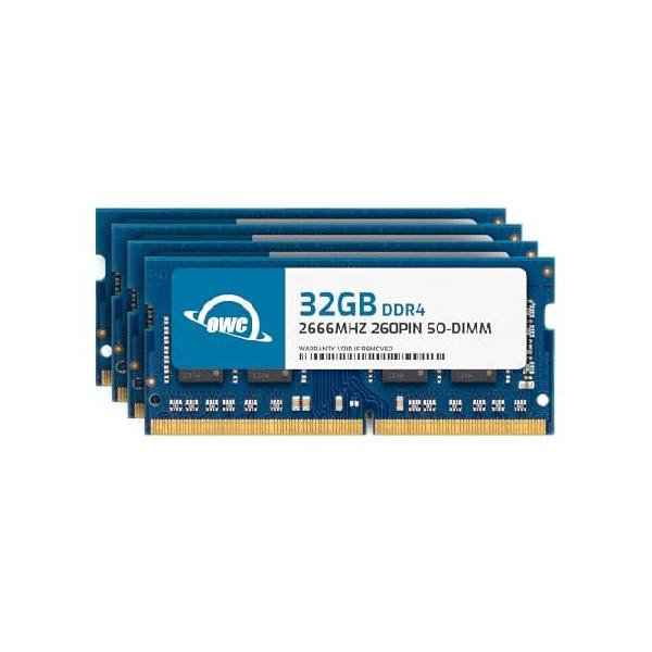 【動作品】DDR4 128GB 2666MHzメモリ (32GBx4枚組) 平行輸入品】OWC 128GB（32GB x 4）2666MHz DDR4 PC4-21300 SO-DIMM