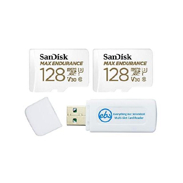 平行輸入品】SanDisk MAX Endurance 128GB MicroSD Card (2 Pack) for