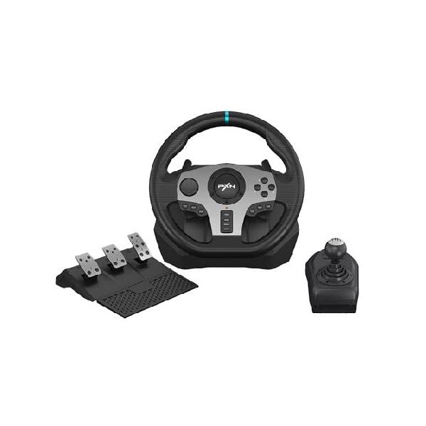 平行輸入品】PXN V9 PC Steering Wheel 270/900°gaming Dual-Motor