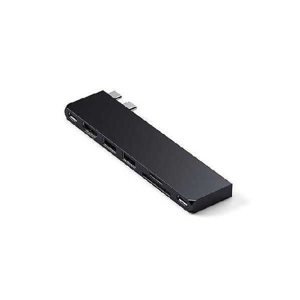 平行輸入品】Satechi USB-C Pro ハブ スリム 7-in-2 (ミッドナイト