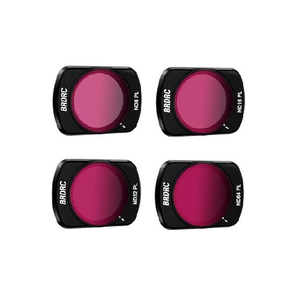 BRDRC NDフィルターセット DJI Osmo Pocket 3用 4個パック ND8PL  