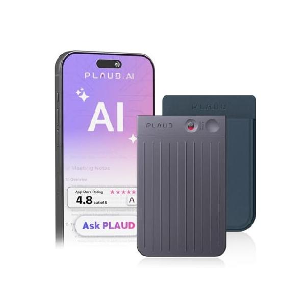 平行輸入品】PLAUD Note AIボイスレコーダー:ブラックノート取り