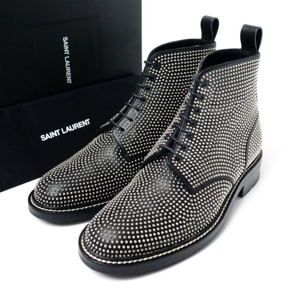 SAINT LAURENT 美品 PARIS サンローランパリ ブーツ サイズ42 スタッズ