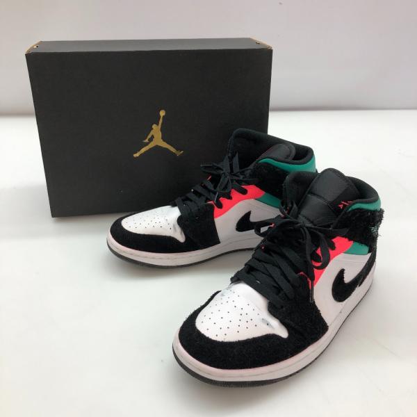 05w17436 ナイキ NIKE AIR JORDAN 1 MID SE ホワイト/ブラック 27.0cm US9 UK8 中国製 メンズ スニーカー 852542-116 中古品【館林店】