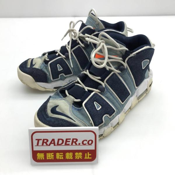 05w20023 ナイキ NIKE AIR MORE UPTEMPO 96 QS ホワイト/ネイビー 28.0cm ベトナム製 メンズ スニーカー CJ6125-100 中古品 【館林店】