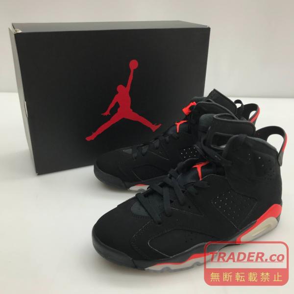 05w21764 ナイキ NIKE AIR JORDAN 6 RETRO ブラック/レッド 27.0cm US9 UK8 中国製 メンズ スニーカー 384664-060 中古品 【館林店】