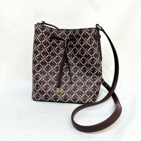 ラルフローレン カーフ レザー 2way バケツ 巾着 ショルダー ハンドバッグ ラルフローレン カーフ レザー 2way バケツ 巾着 ショルダー