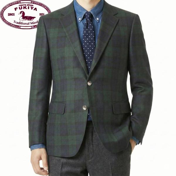 秋冬春 ブラックウォッチ ジャケット メンズ 段返り3つボタン OXFORD